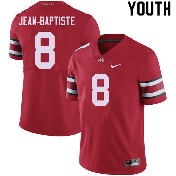 Ohio State Buckeyes #8 Javontae Jean-Baptiste Youth Stitch Jersey Red OSU33278